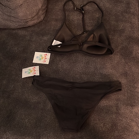 NWT: Black, Gold and Silver Two piece Tahiti Swim suit👙🖤 - Picture 4 of 12